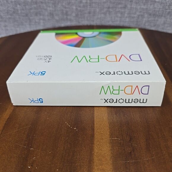 Memorex DVD-RW  4.7GB - 4x - 120min - 5 pack New open package - Picture 3 of 6